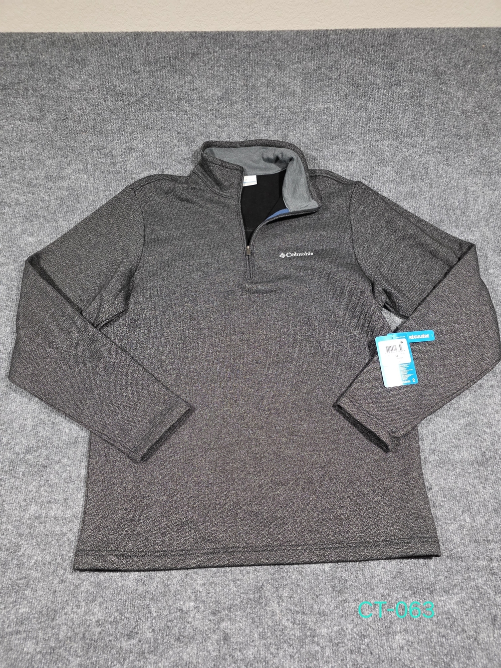 Columbia Men's Heather Charcoal Quarter-Zip Pullover